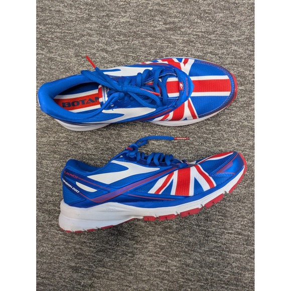 Brooks Other - Brooks Launch 4 Running Shoes Men's 9 Blue Union Jack London 2017